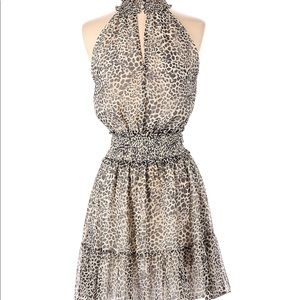 Animal print flirty mini dress